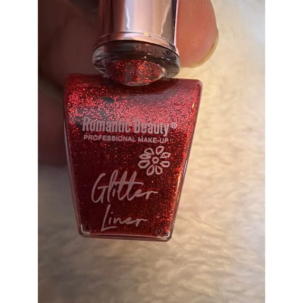 Romantic Beauty Professional Makeup Glitter Eyeliner Red Sparkle Liquid Liner